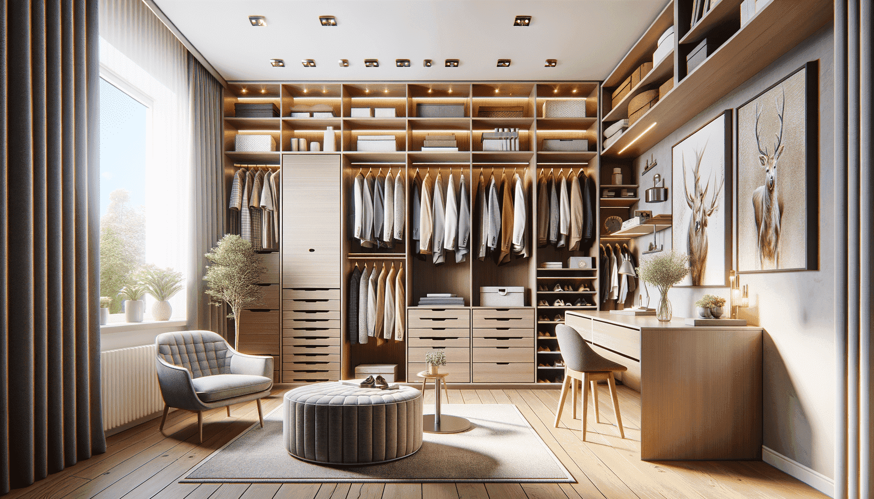 Гардеробные и шкафы